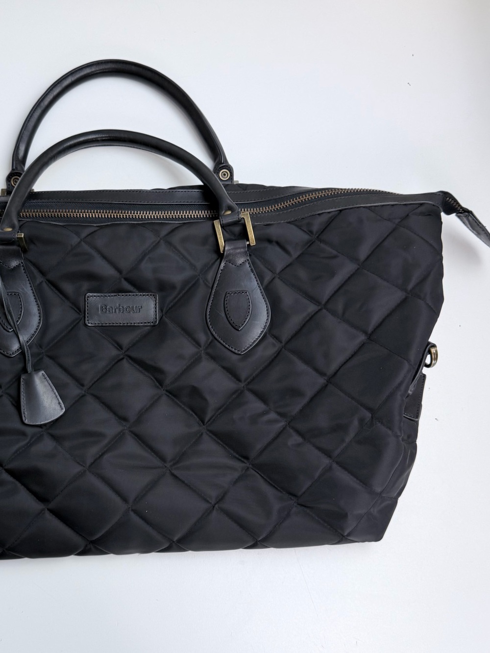 Barbour Weekender Unisex Tote Bag Duffel Black NO Long Strap - Picture 12 of 12